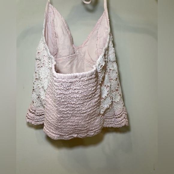 Pink Hollister lace halter top - Picture 2 of 2